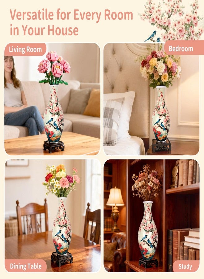 بيليف مزهرية أحجية ثلاثية الأبعاد من بيلييف للبالغين، 160 قطعة، مزهرية زهور بلاستيكية يمكنك تركيبها بنفسك، متوافقة مع الزهور المكعبة، ديكور فريد للمنزل والمكتب، هدية مثالية لتدفئة المنزل وأعياد الميلاد لتنسيقات الزهور (طائر الزهور) - Image 3